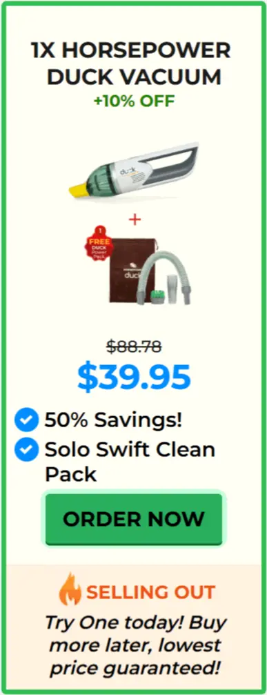 Duck Vacuum offer package price 